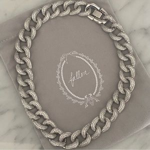 Fallon Jewelry Armure Pave XL Curb Chain Collar Necklace